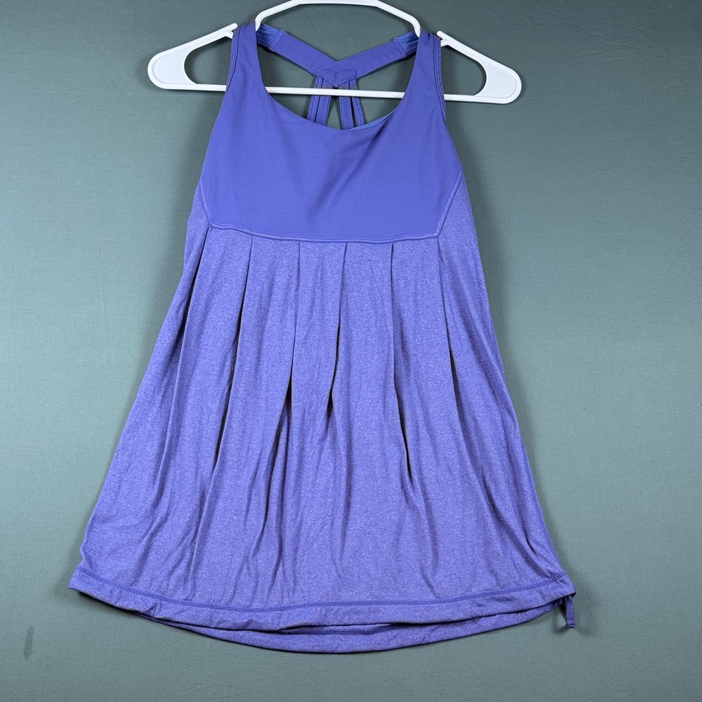 Lululemon Purple Sleeveless Pleated Top - New w/o tags